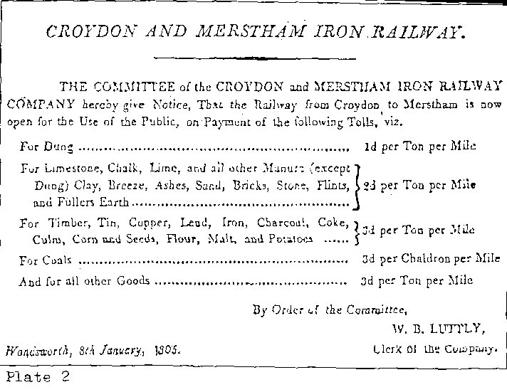 1 CHAPTER 5 BUILDING THE CROYDON, MERSTHAM AND GODSTONE IRON RAILWAY
