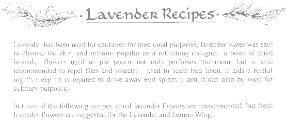 Lavender recipes