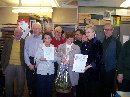 Marguerite Meg and Sheila with the certificate