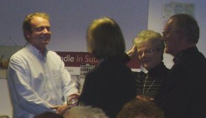 Figure 3  Chris Taft at the AGM with Alison Sheila and Nicholas